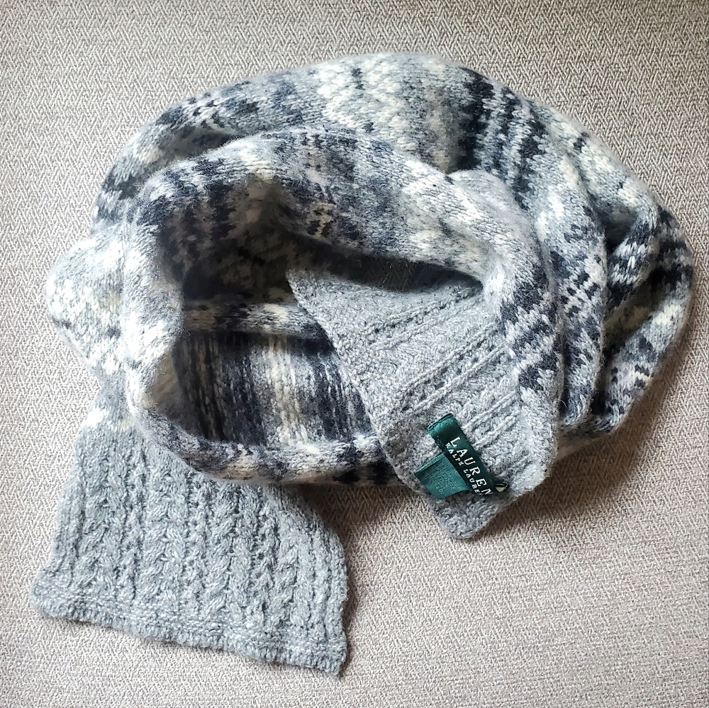 Ralph Lauren Lambswool Fair Isle Scarf